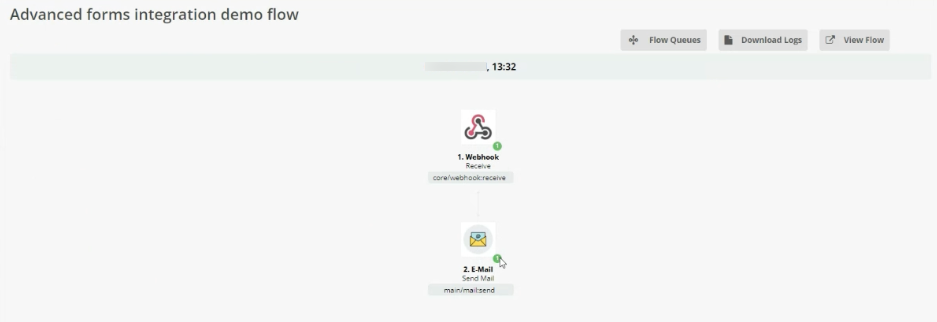 advanced form integration demo executions show received data numbers