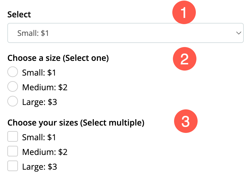 Dynamic pricing selections