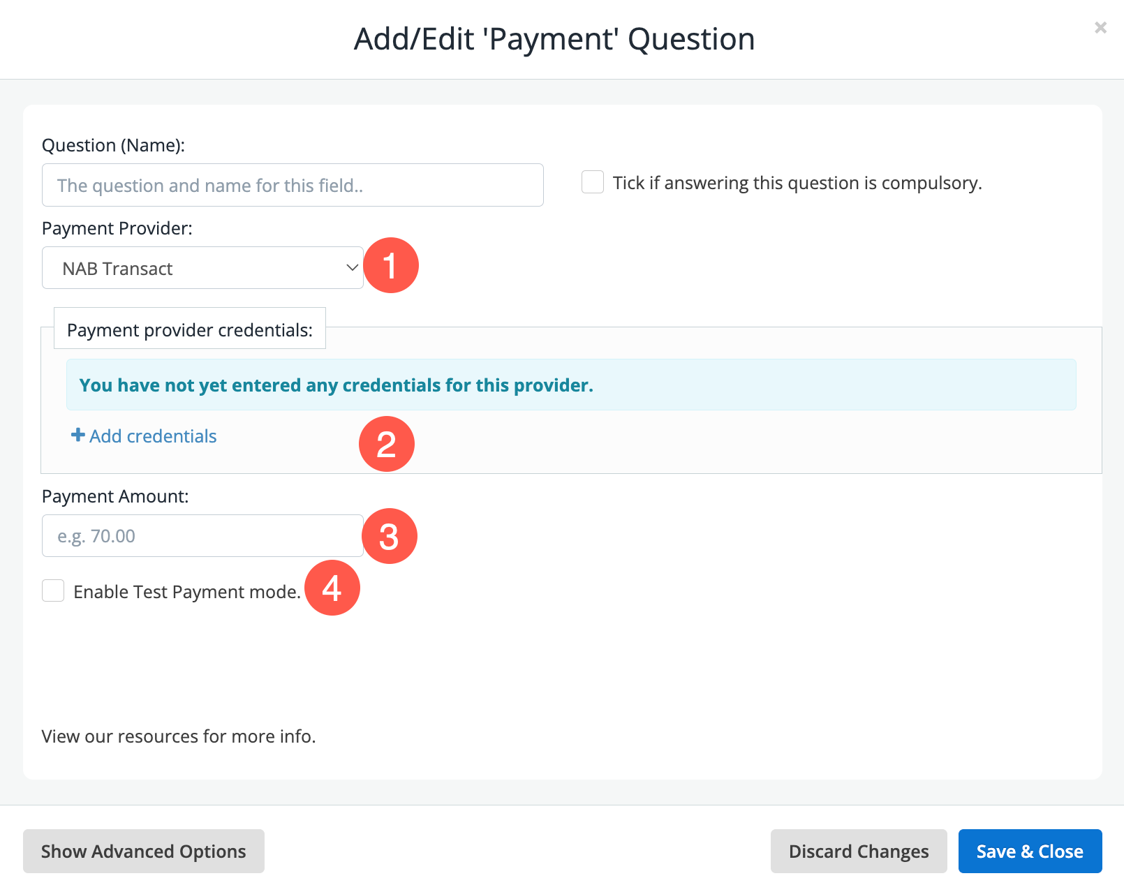 nab transact settings