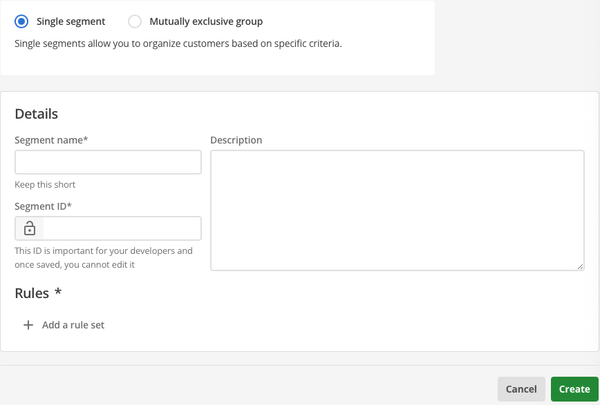 create a single segment