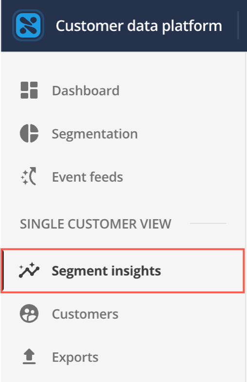 Segment insights menu
