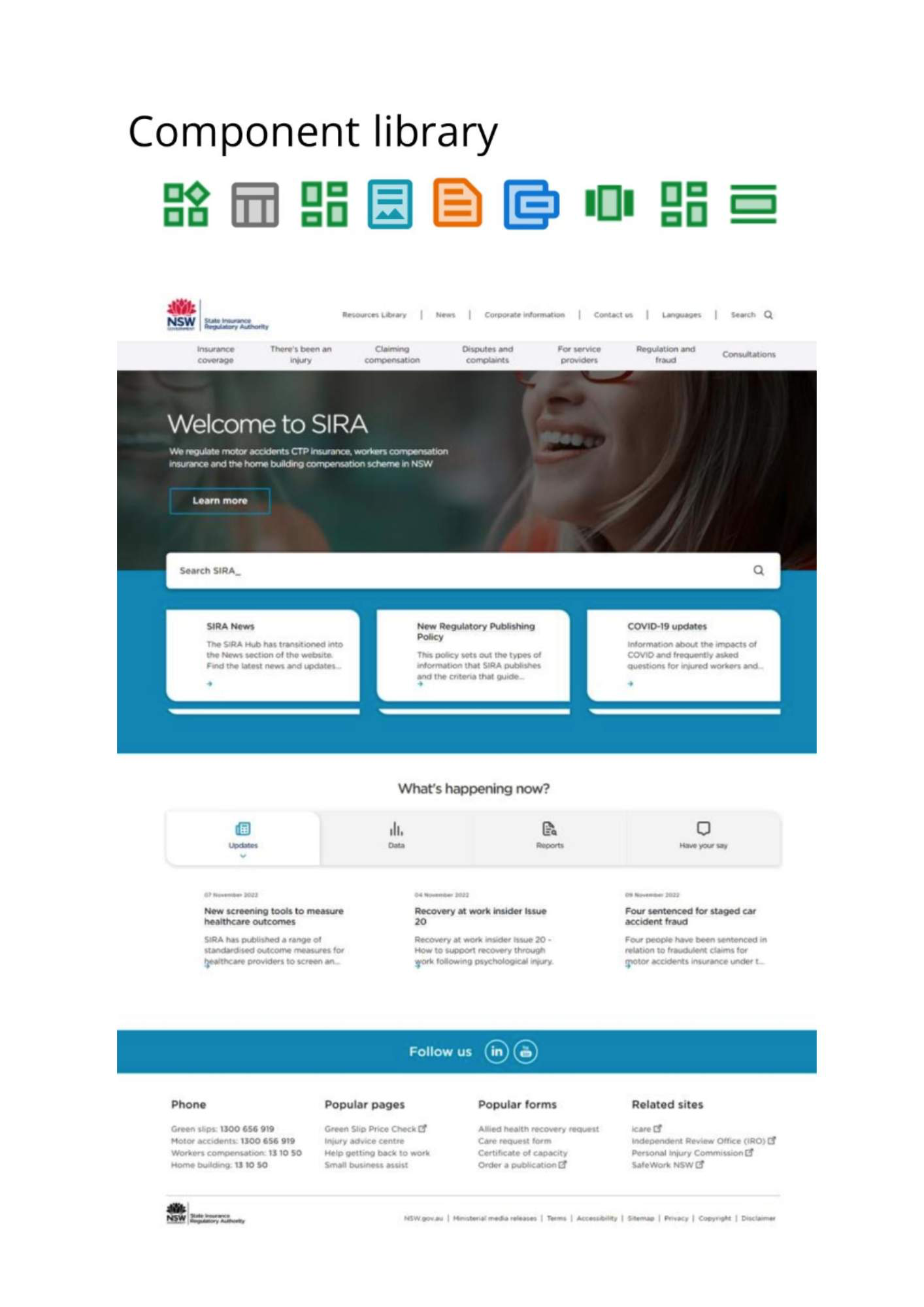 sample component library page