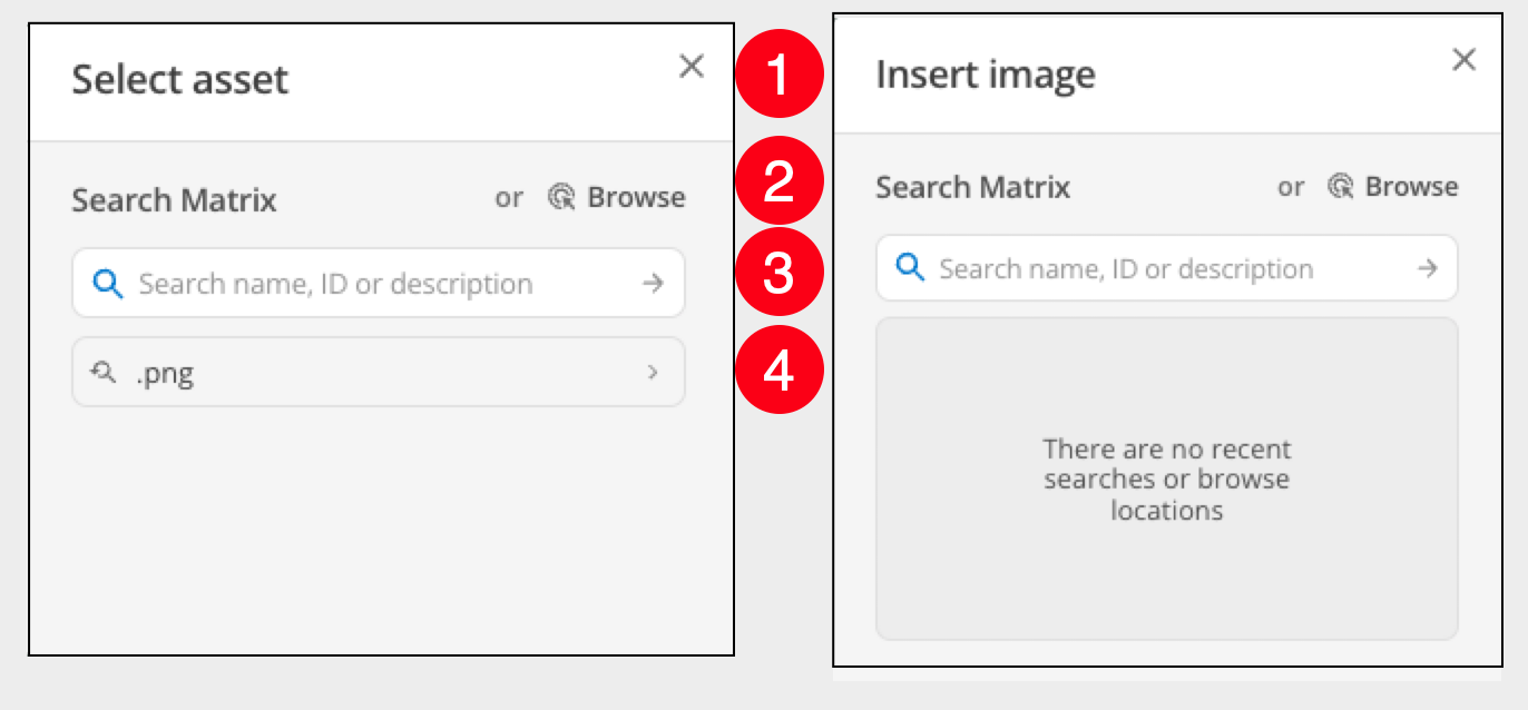 resource browser search or browse dialog