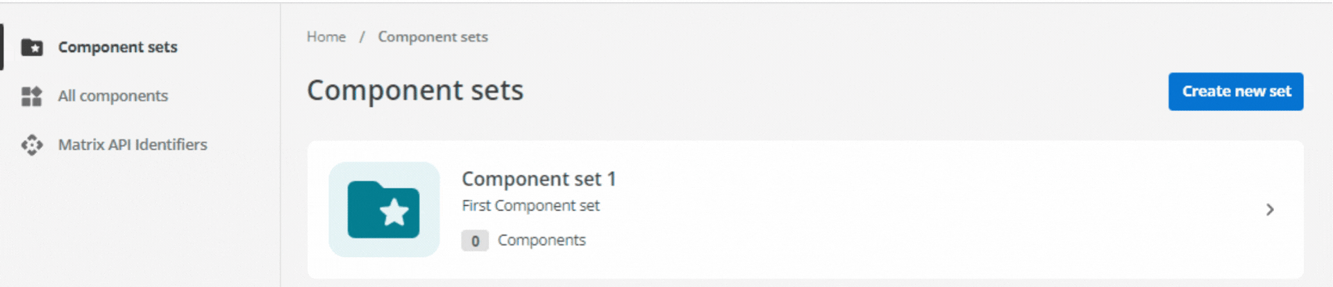 component sets create new set