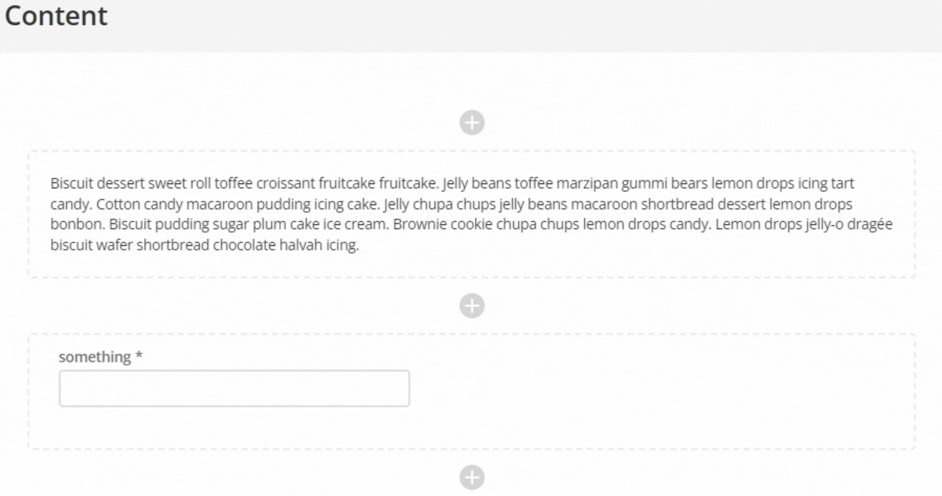 matrix standard page content component added