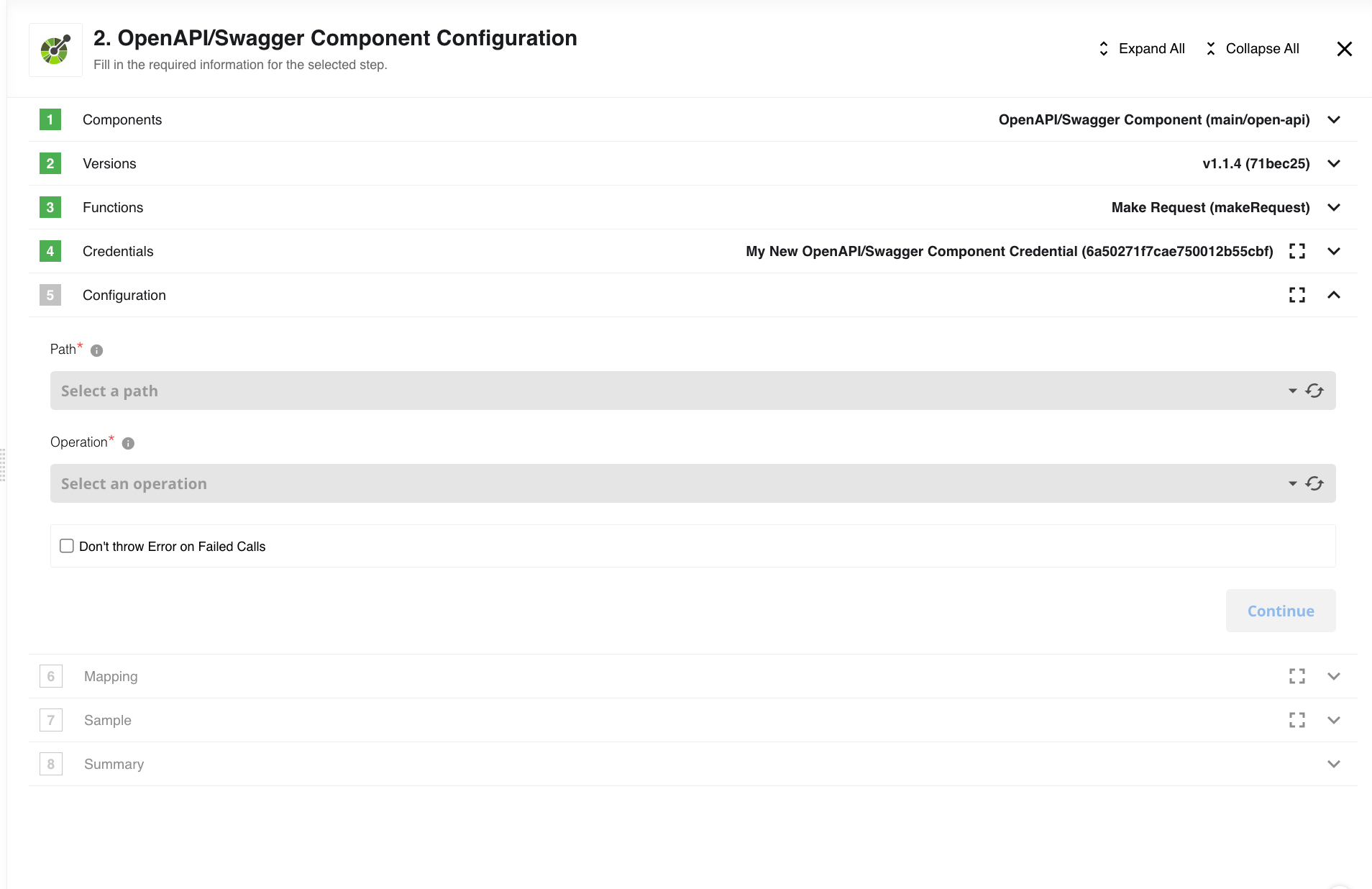 The Make request action configuration screen showing Path