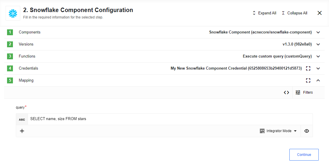 execute custom query action