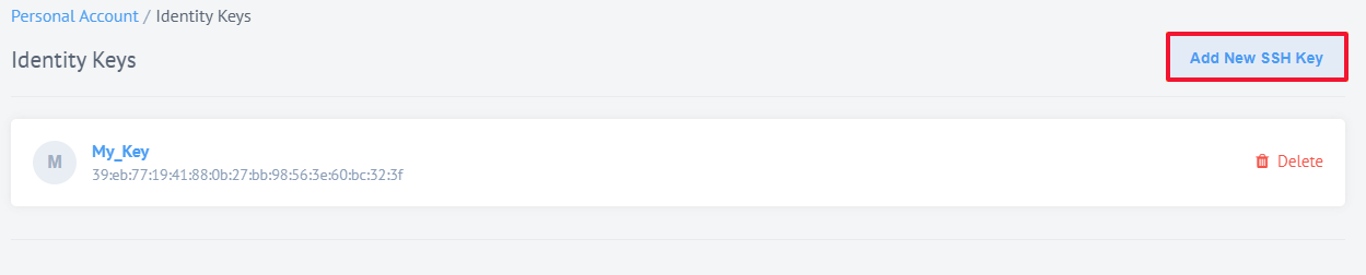 SSH key creation