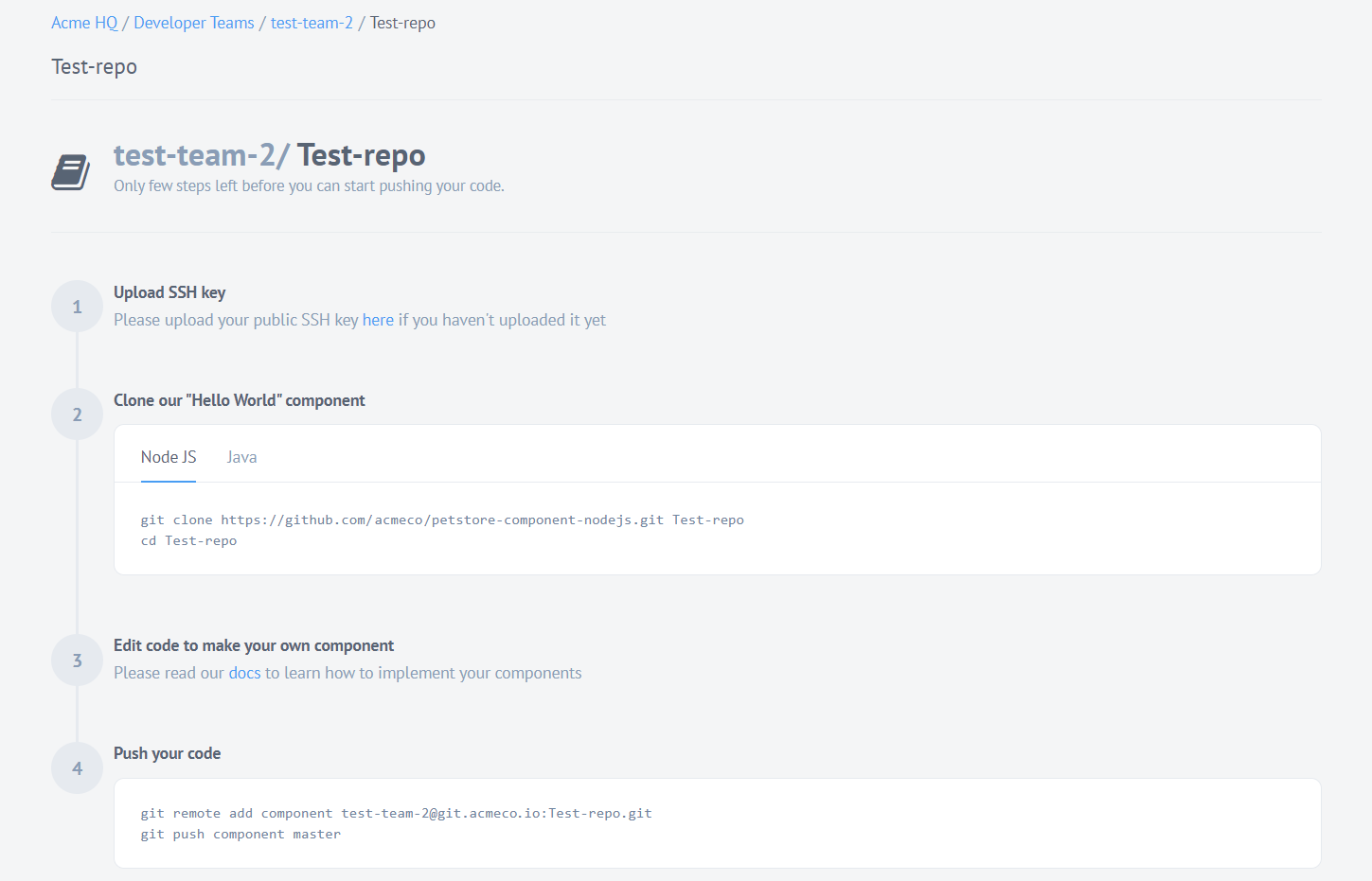 Manage repository