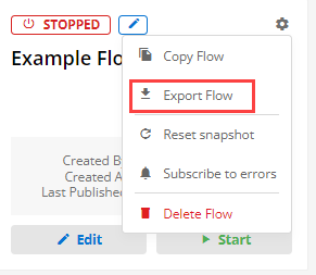 Exported flow