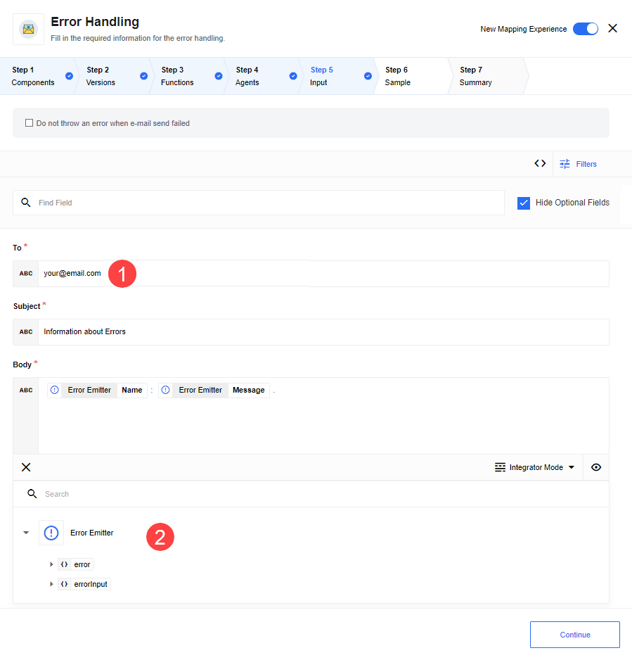 Configure component Input