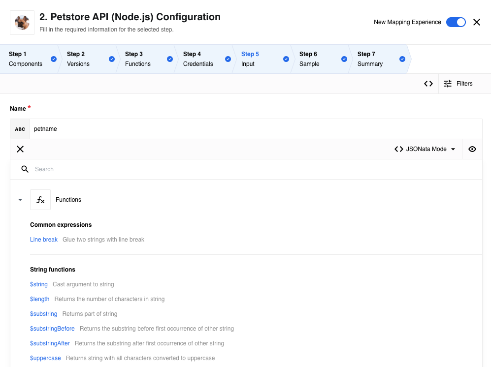 Mapping data - switch to JSON