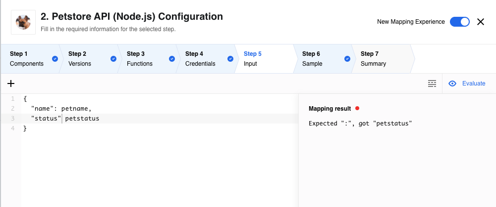 Mapping data - developer mode error