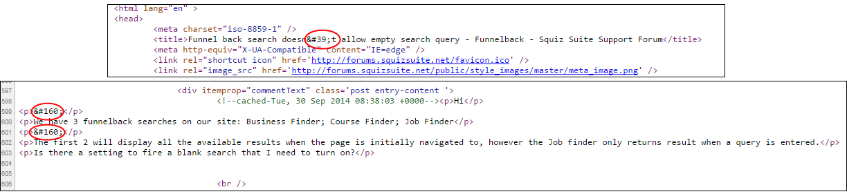Source code of squiz forum example