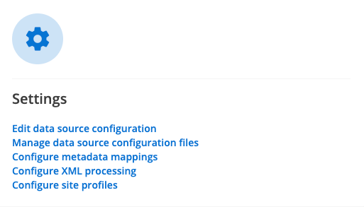 manage data source panel settings