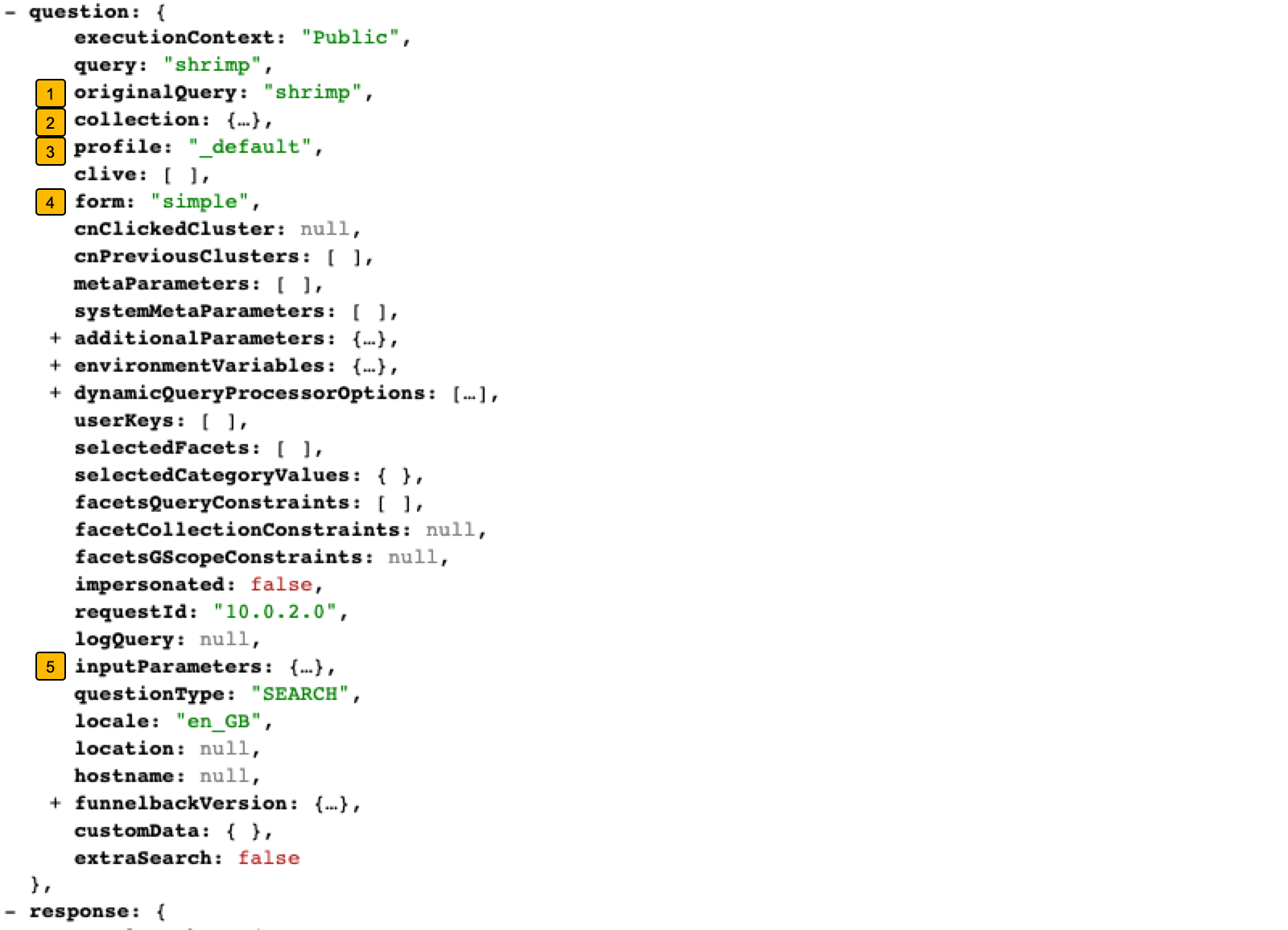 Common data model question elements