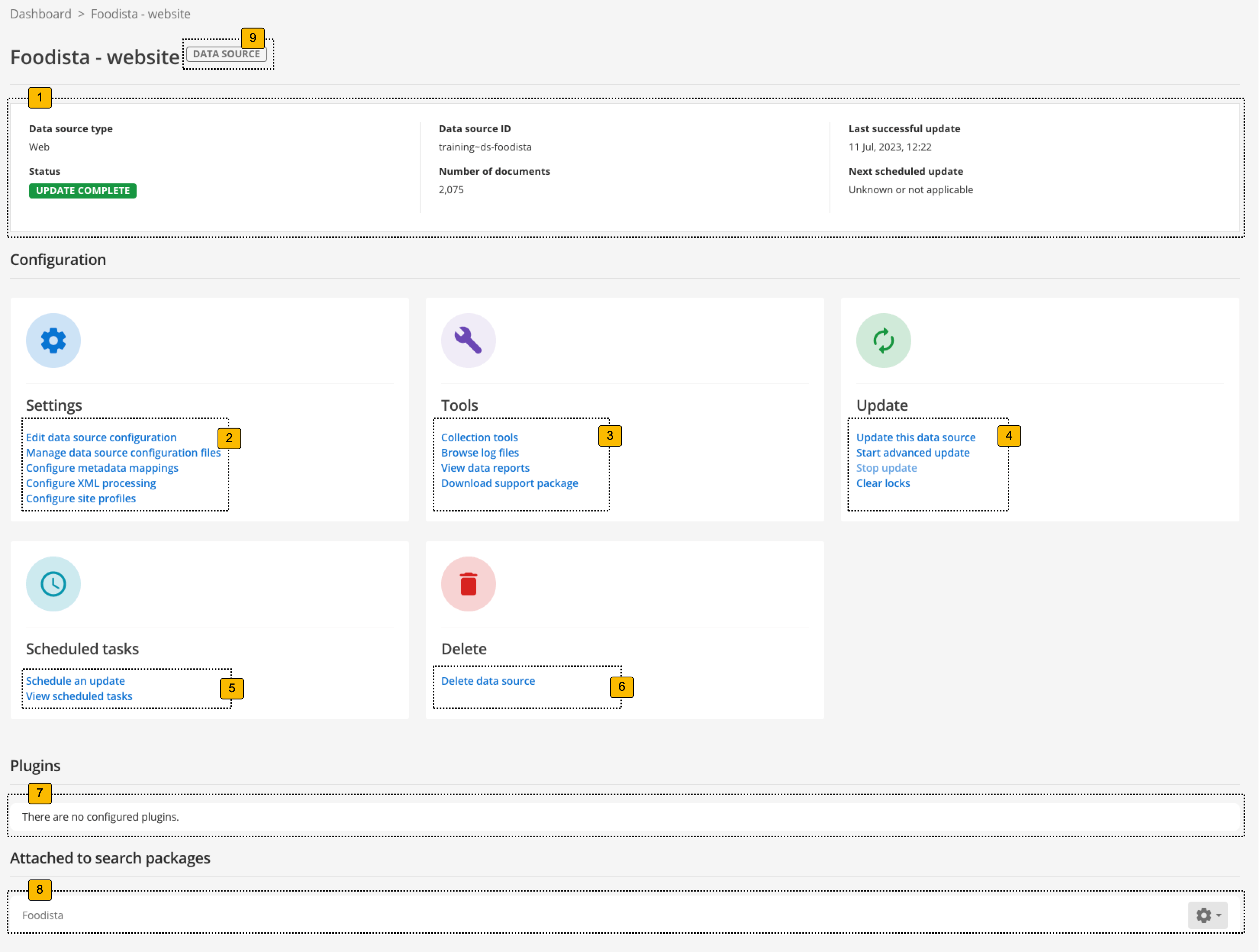 Manage synonyms in the dashboard