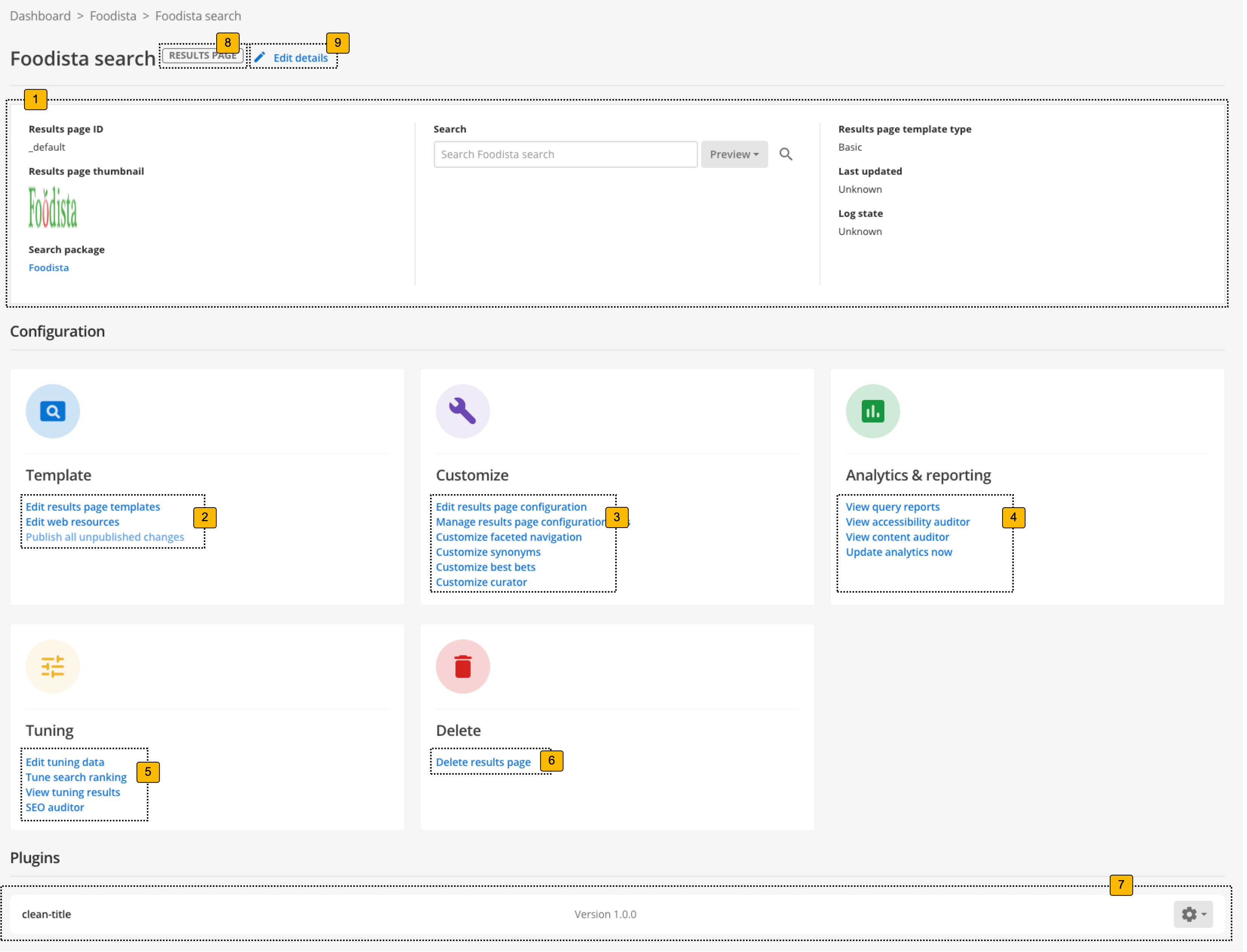 manage results page