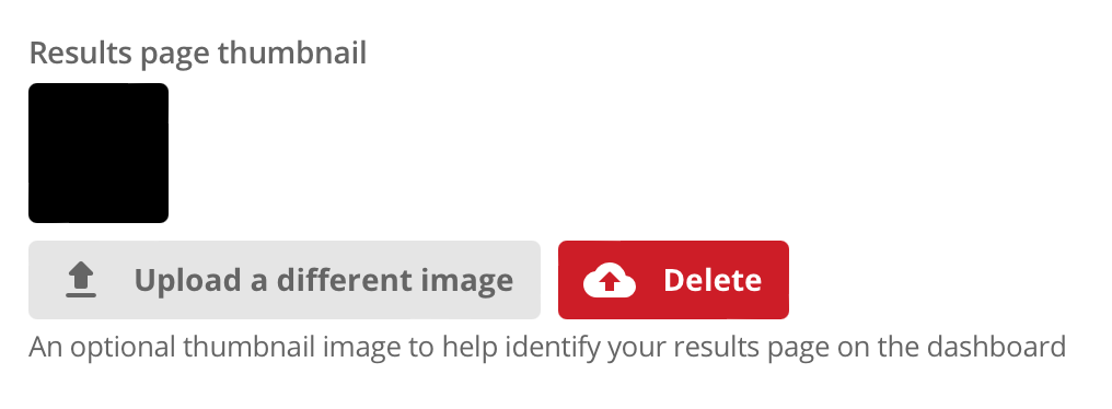 The UI used to upload a new thumbnail image