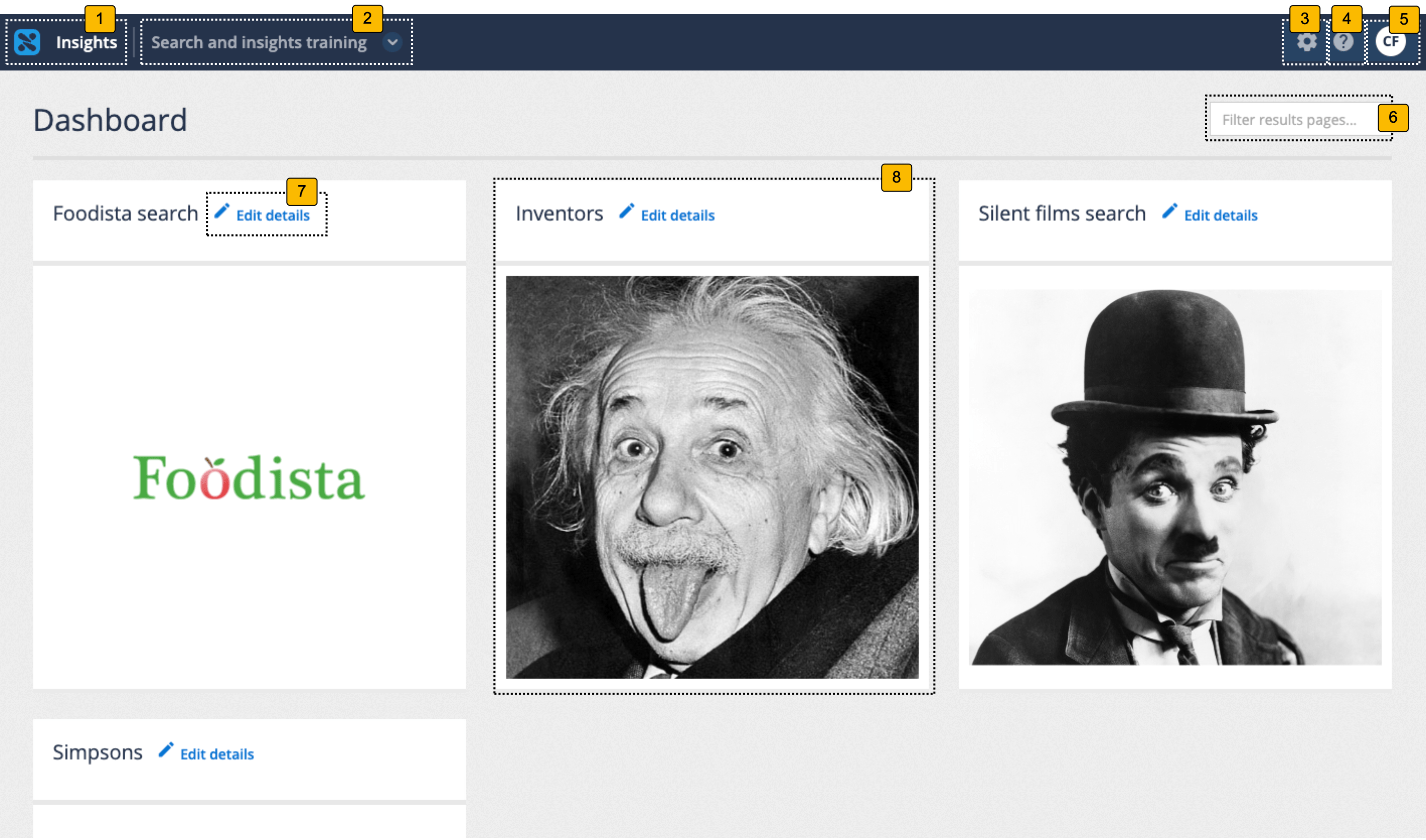 marketing dashboard all results pages tiles annotated