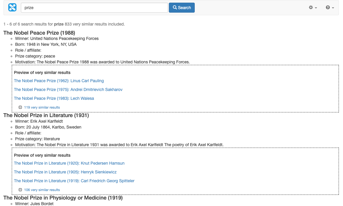 exercise configure result collapsing 10