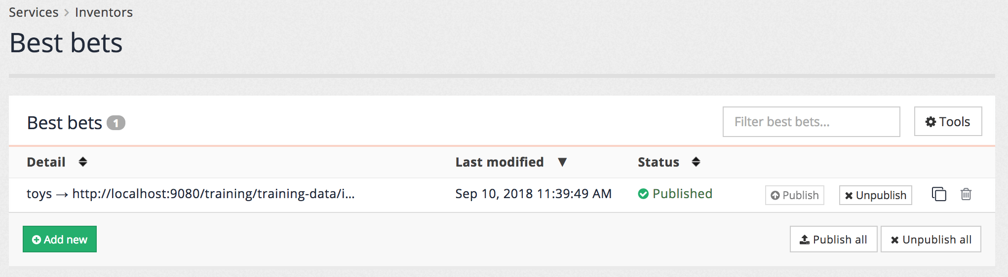 exercise creating a best bet 05