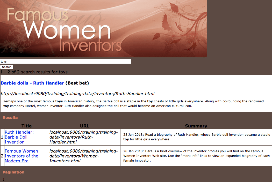 exercise creating a best bet 07