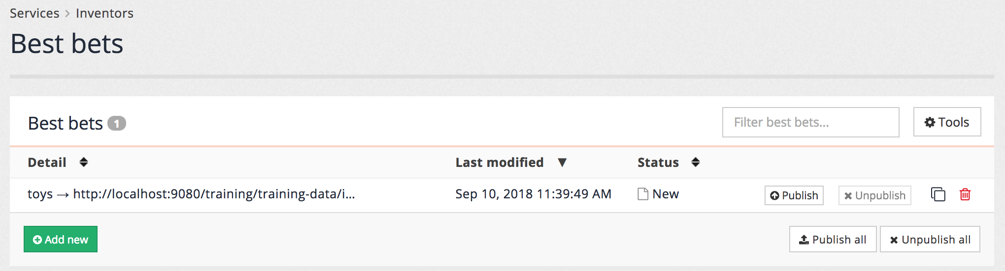 exercise creating a best bet 08