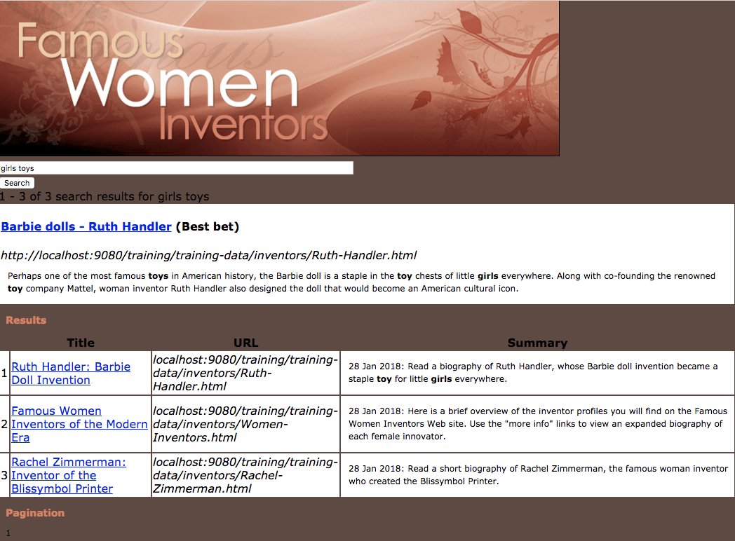 exercise creating a best bet 11