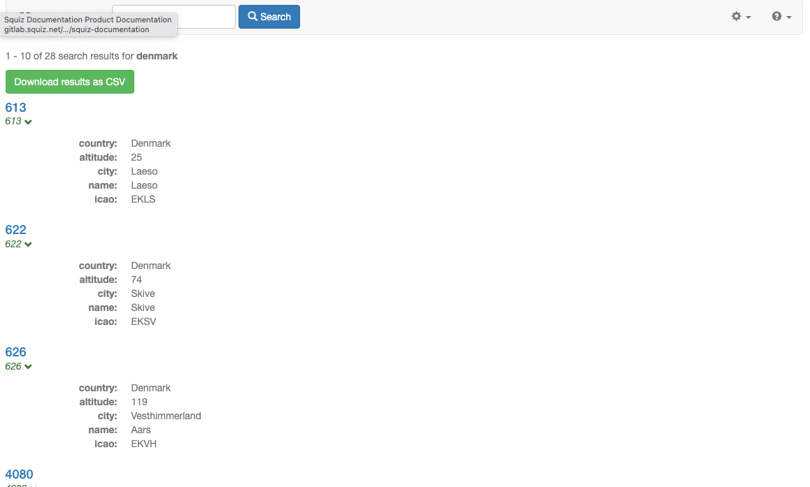 exercise return results as csv 03