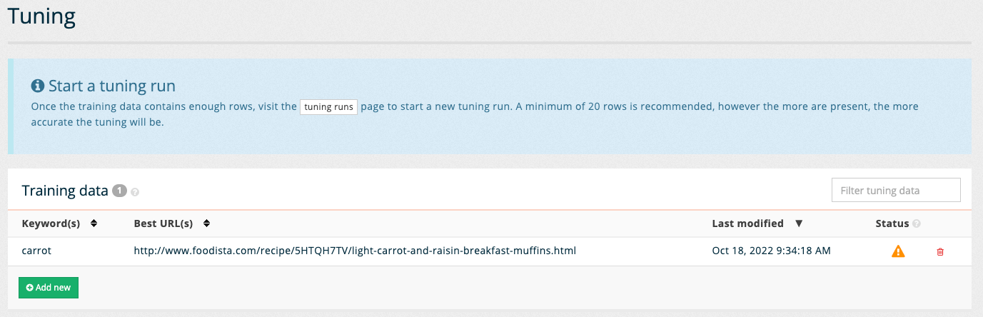 exercise tuning search results 05