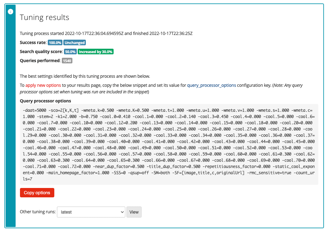 exercise tuning search results 11