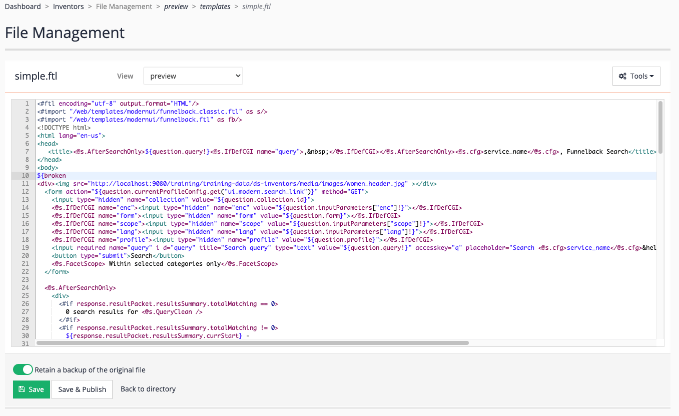 exercise view template error messages 01