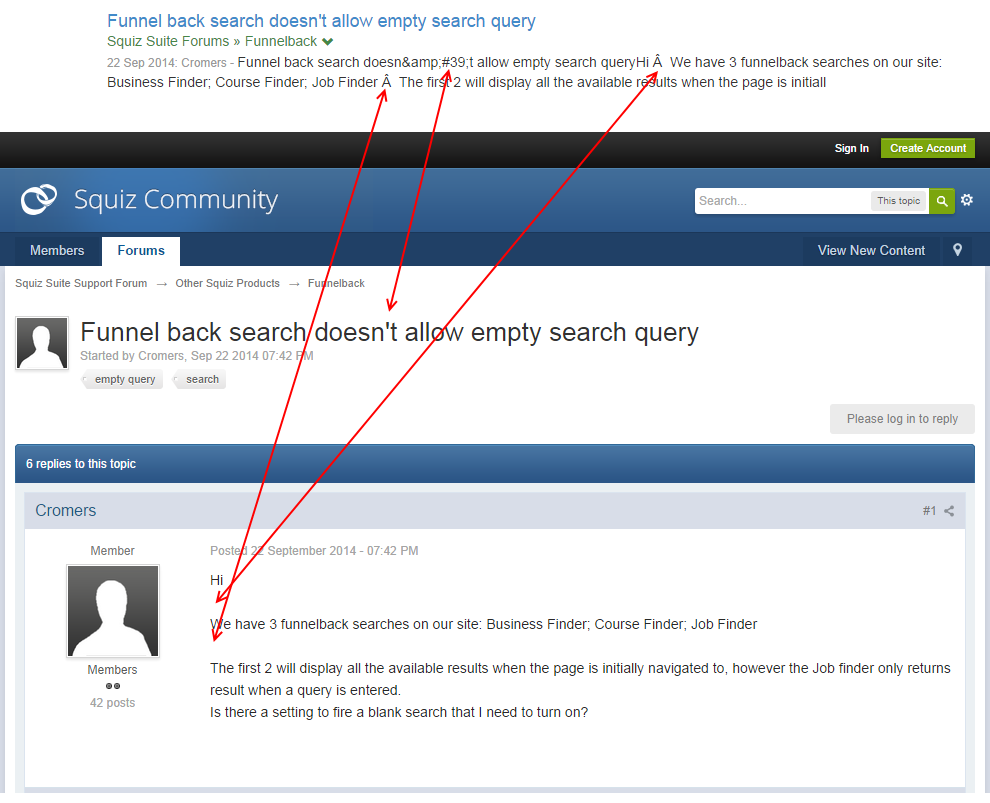 Correct characters example for old Squiz forum