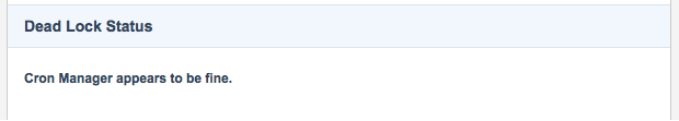 5 0 0 dead lock status section cron manager
