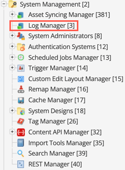 log manager asset
