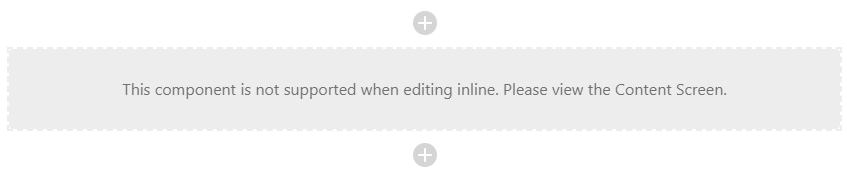 inline edit component not supported