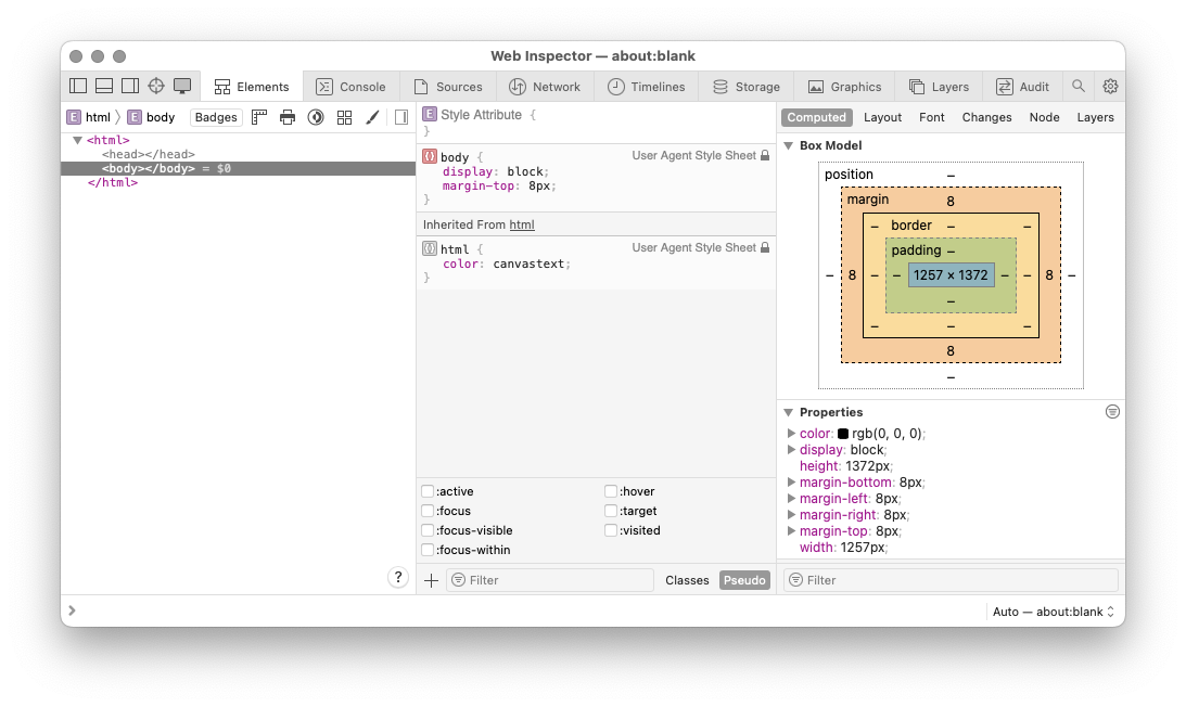 safari macos 14.7 web inspector