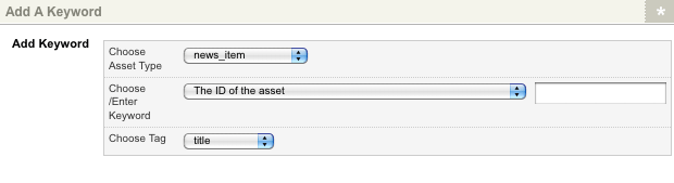 Additional fields in the add a keyword section