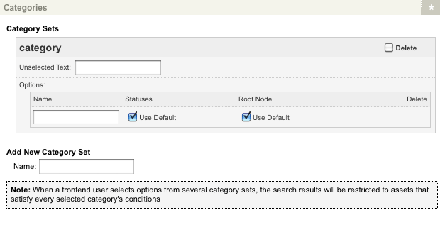 Additional fields for a category