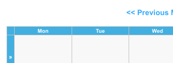 Alternate day labels on the month calendar view