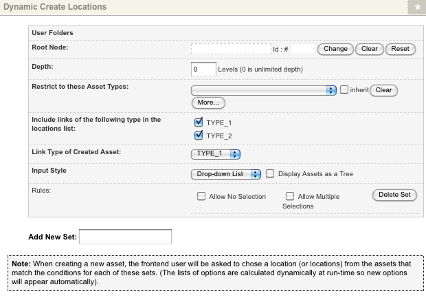 Additional fields in the dynamic create locations section