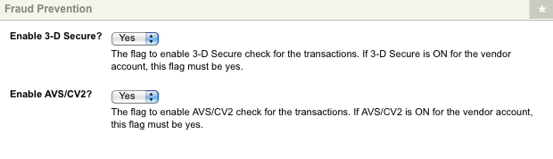 The fraud prevention section of the Details screen