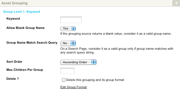 grouping by keyword