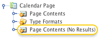 The page contents (no results) bodycopy