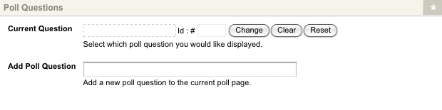 The poll questions section of the details screen