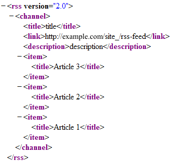 Previewing the XML output