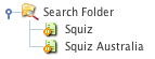 Result under a search folder