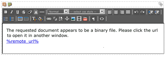 WYSIWYG editor for the binary files field