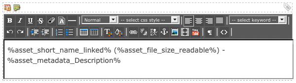 The WYSIWYG editor on the PDF file format bodycopy